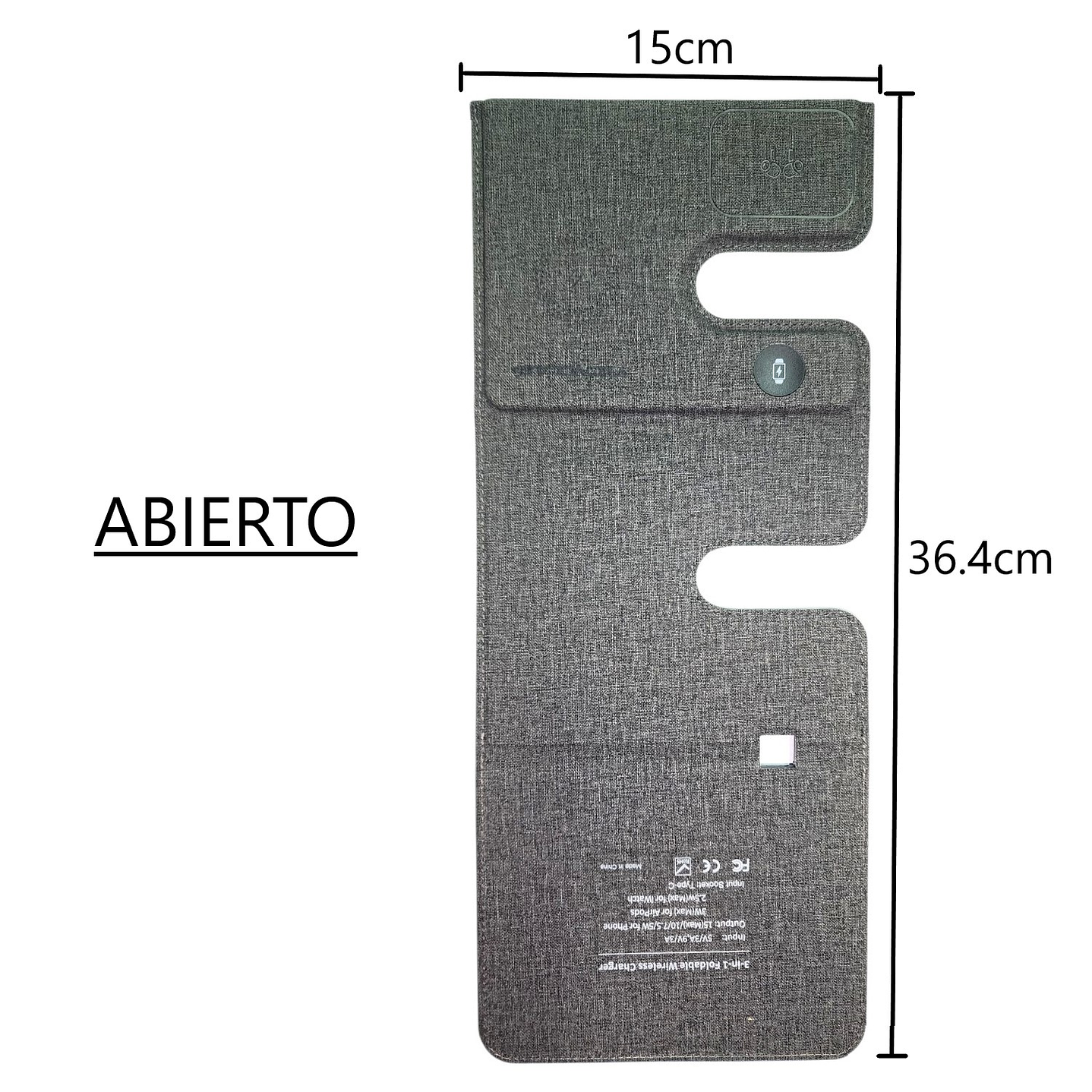 Cargador inalámbrico plegable 3 en 1 Qi 15W TL661 Tecnolab 5