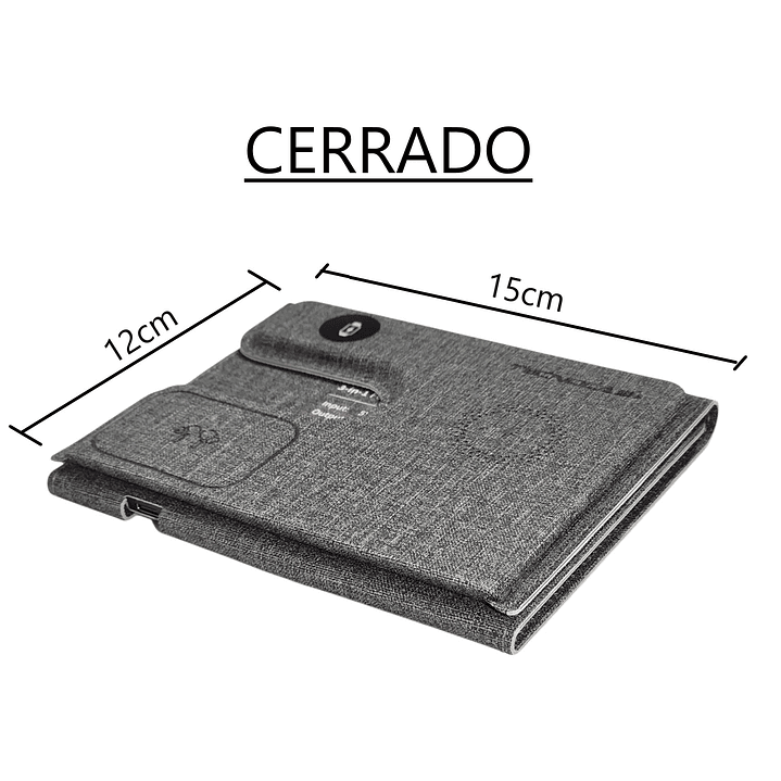 Cargador inalámbrico plegable 3 en 1 Qi 15W TL661 Tecnolab 8