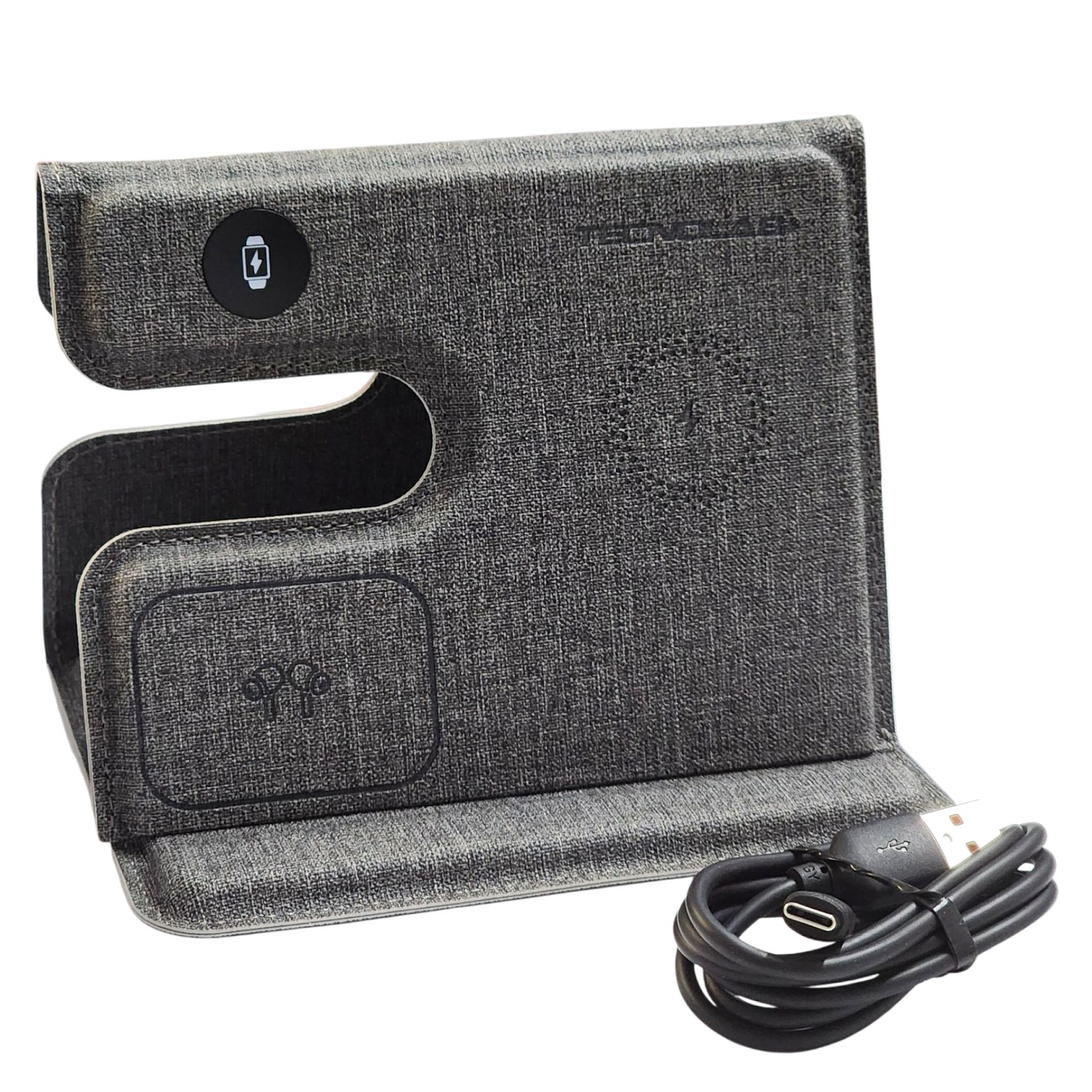 Cargador inalámbrico plegable 3 en 1 Qi 15W TL661 Tecnolab 9