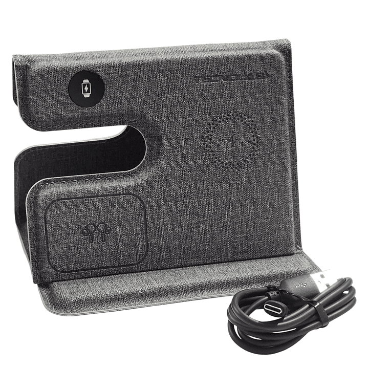 Cargador inalámbrico plegable 3 en 1 Qi 15W TL661 Tecnolab 9