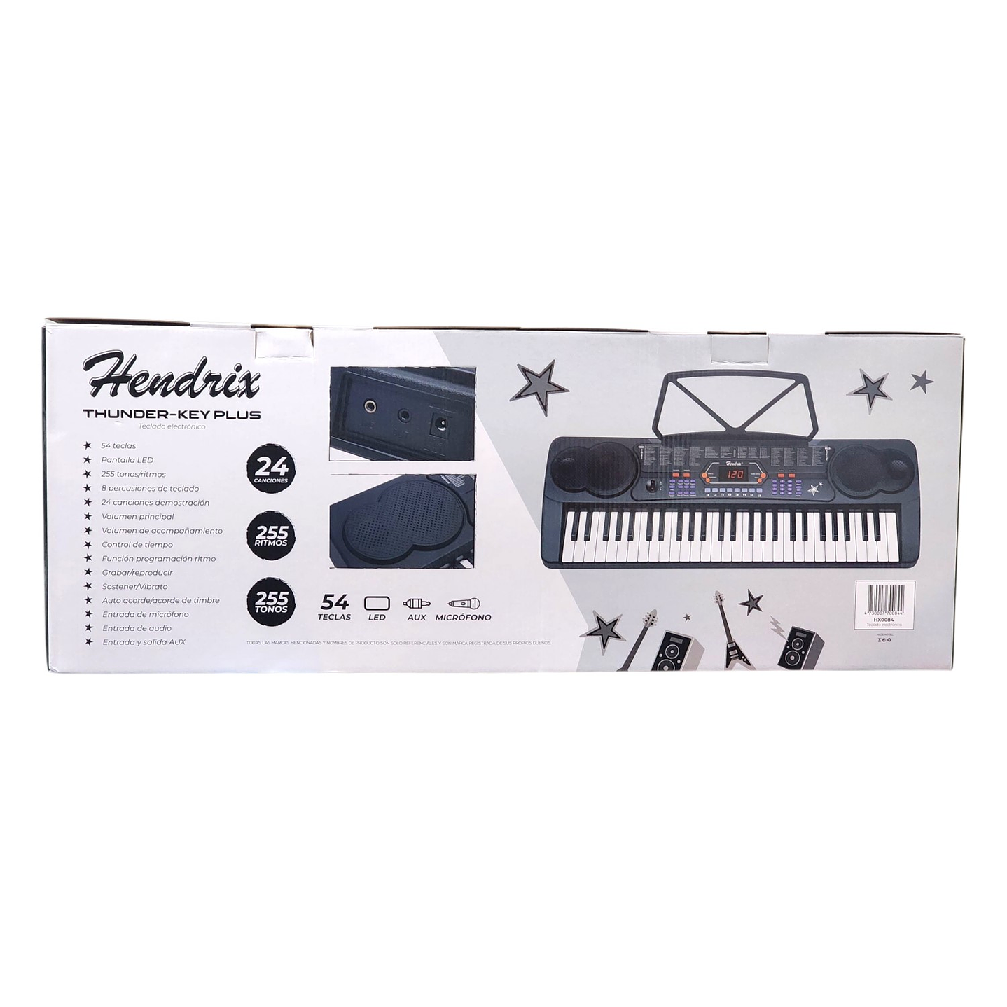 Teclado Elect Musical 54 teclas HX0084 + Micrófono Hendrix 2