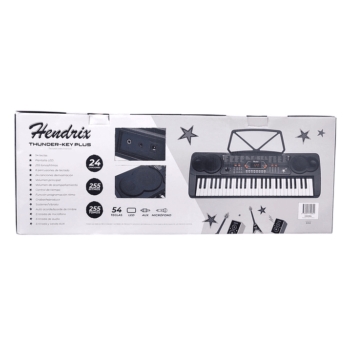 Teclado Elect Musical 54 teclas HX0084 + Micrófono Hendrix 2