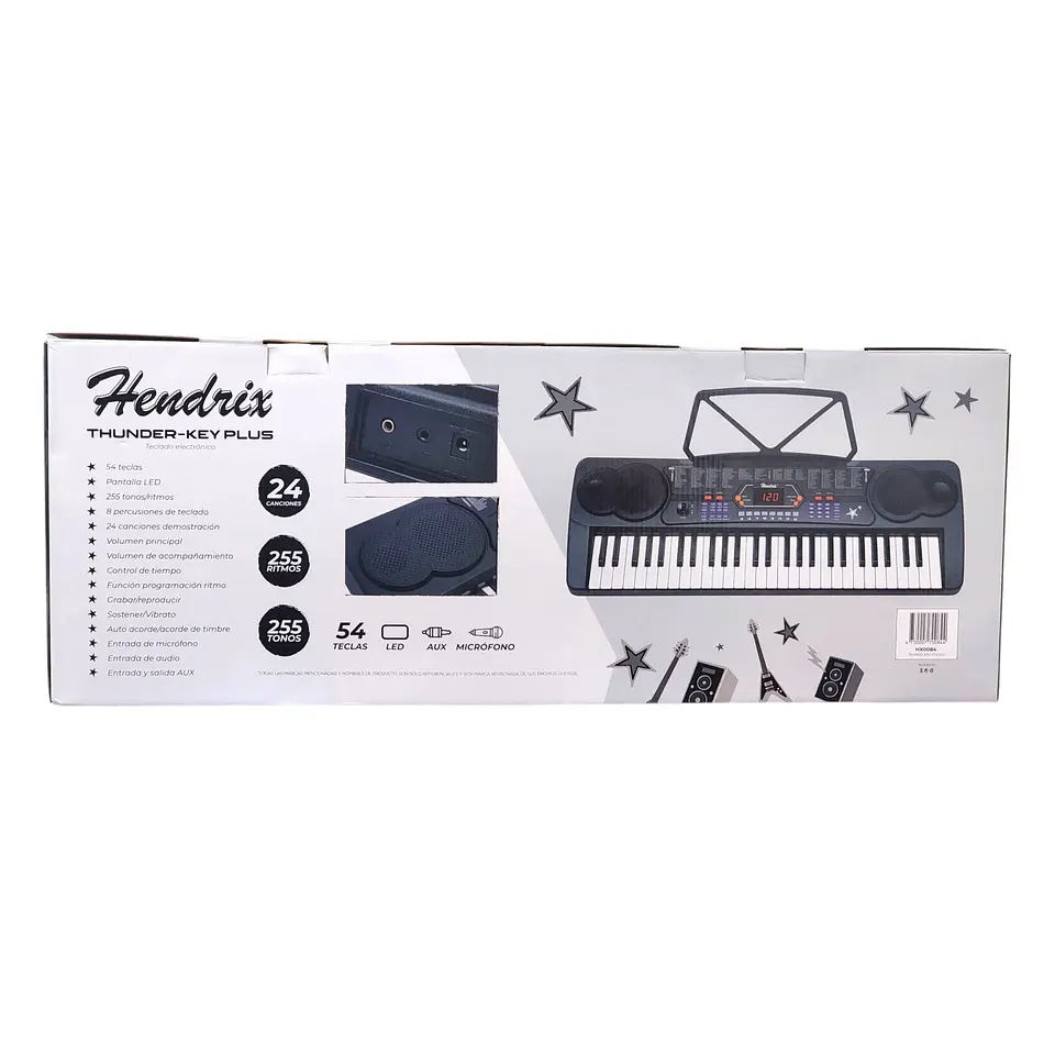 Teclado Elect Musical 54 teclas HX0084 + Micrófono Hendrix 2