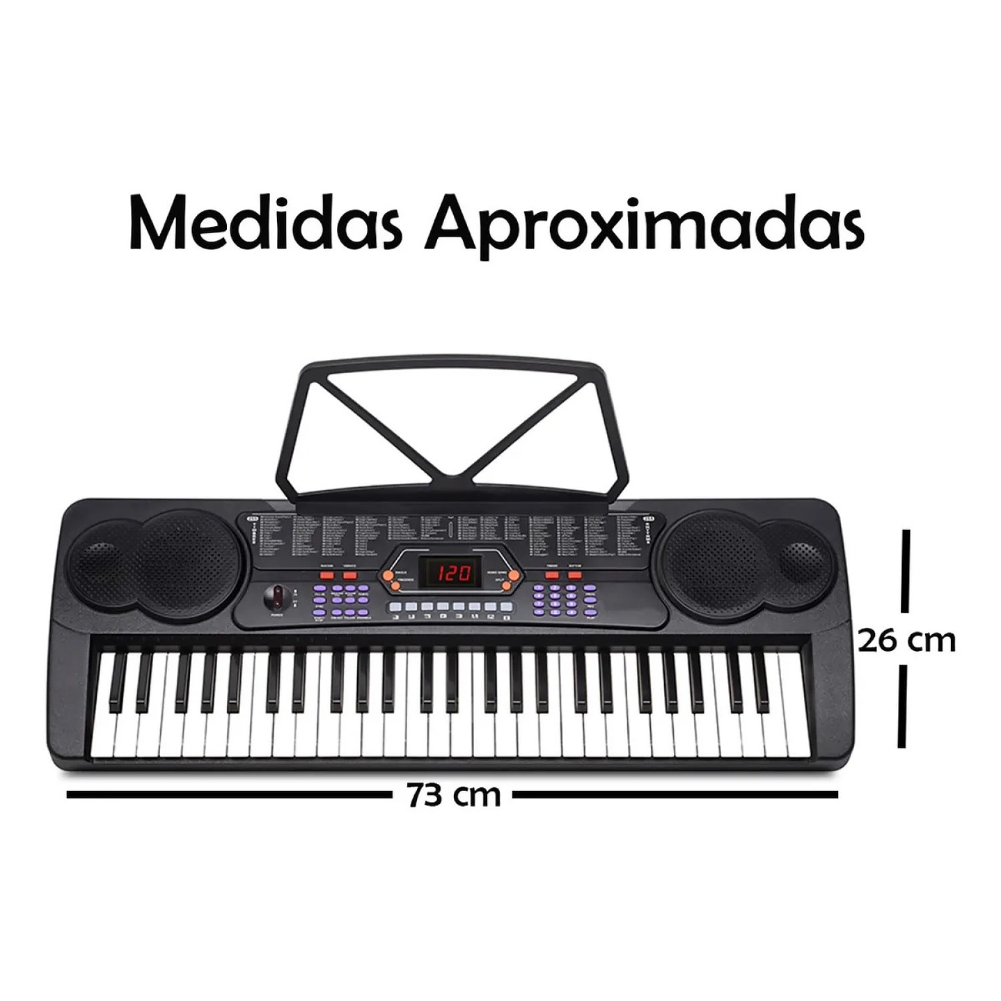 Teclado Elect Musical 54 teclas HX0084 + Micrófono Hendrix 5
