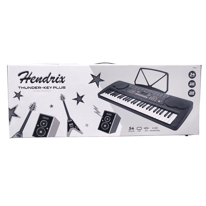 Teclado Elect Musical 54 teclas HX0084 + Micrófono Hendrix 6