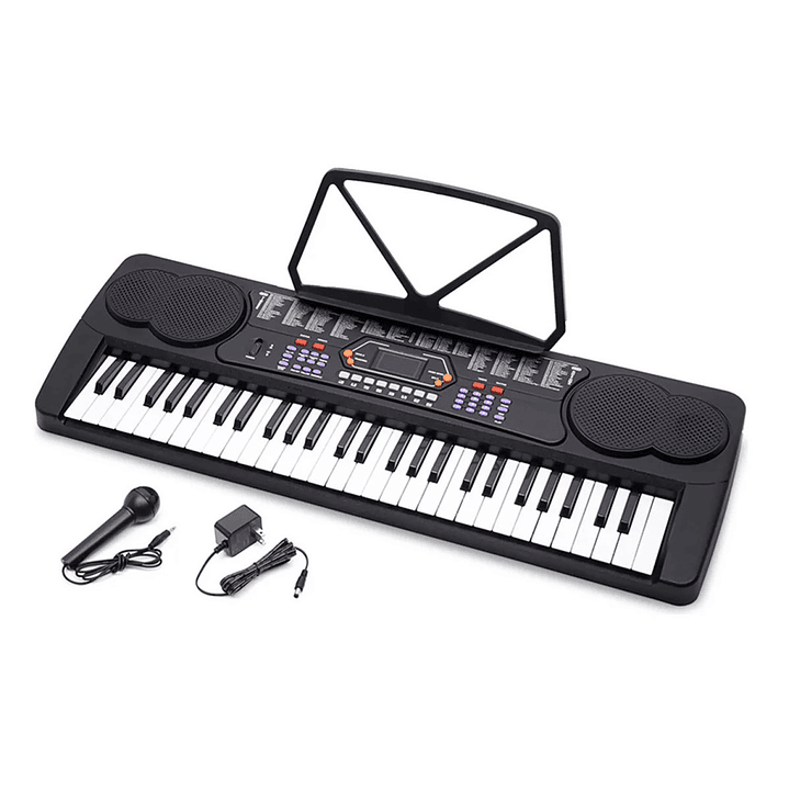 Teclado Elect Musical 54 teclas HX0084 + Micrófono Hendrix 8