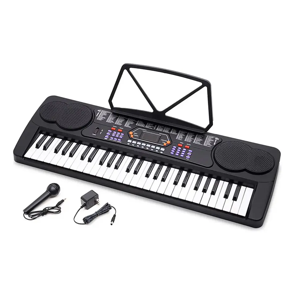 Teclado Elect Musical 54 teclas HX0084 + Micrófono Hendrix 8