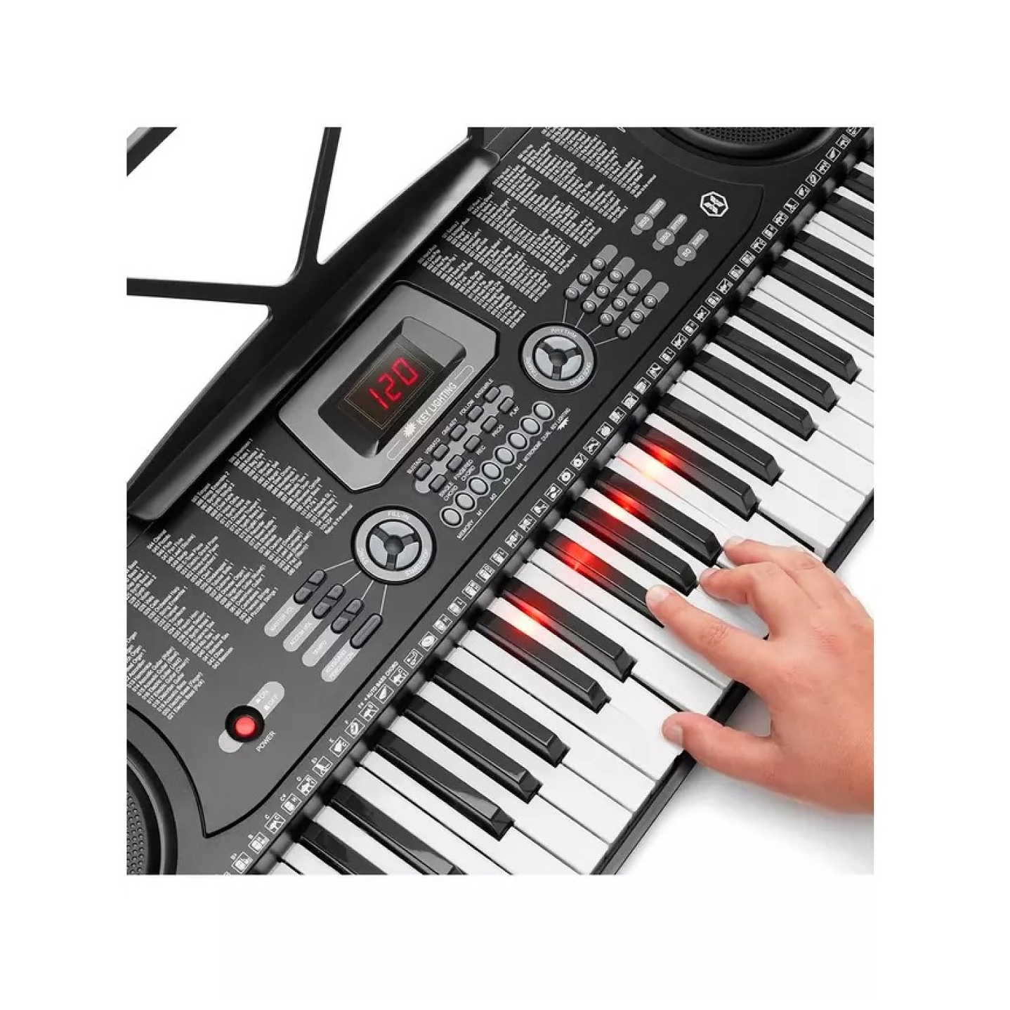 Teclado Elect Musical 61 teclas HX0076 + Micrófono Hendrix 5