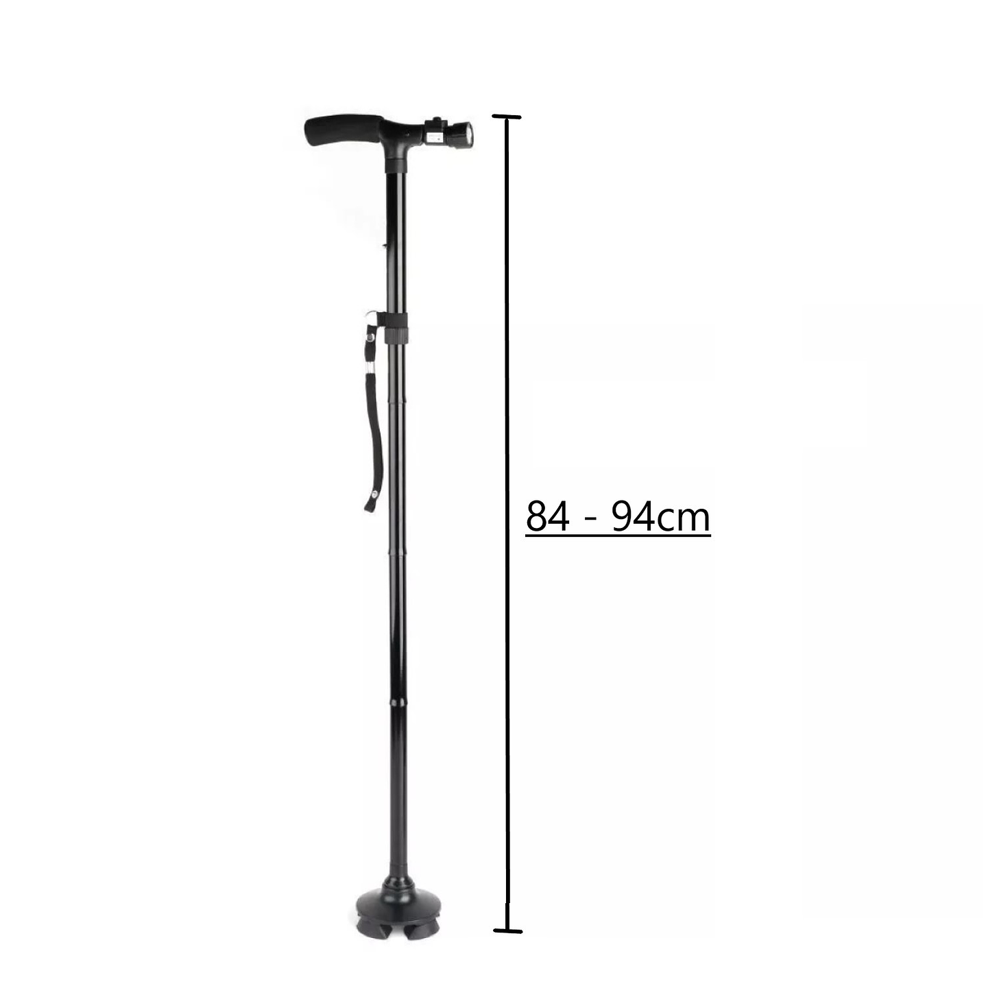 Bastón Ortopédico Plegable 4 Puntos con luz LED DM0023 Doma 2