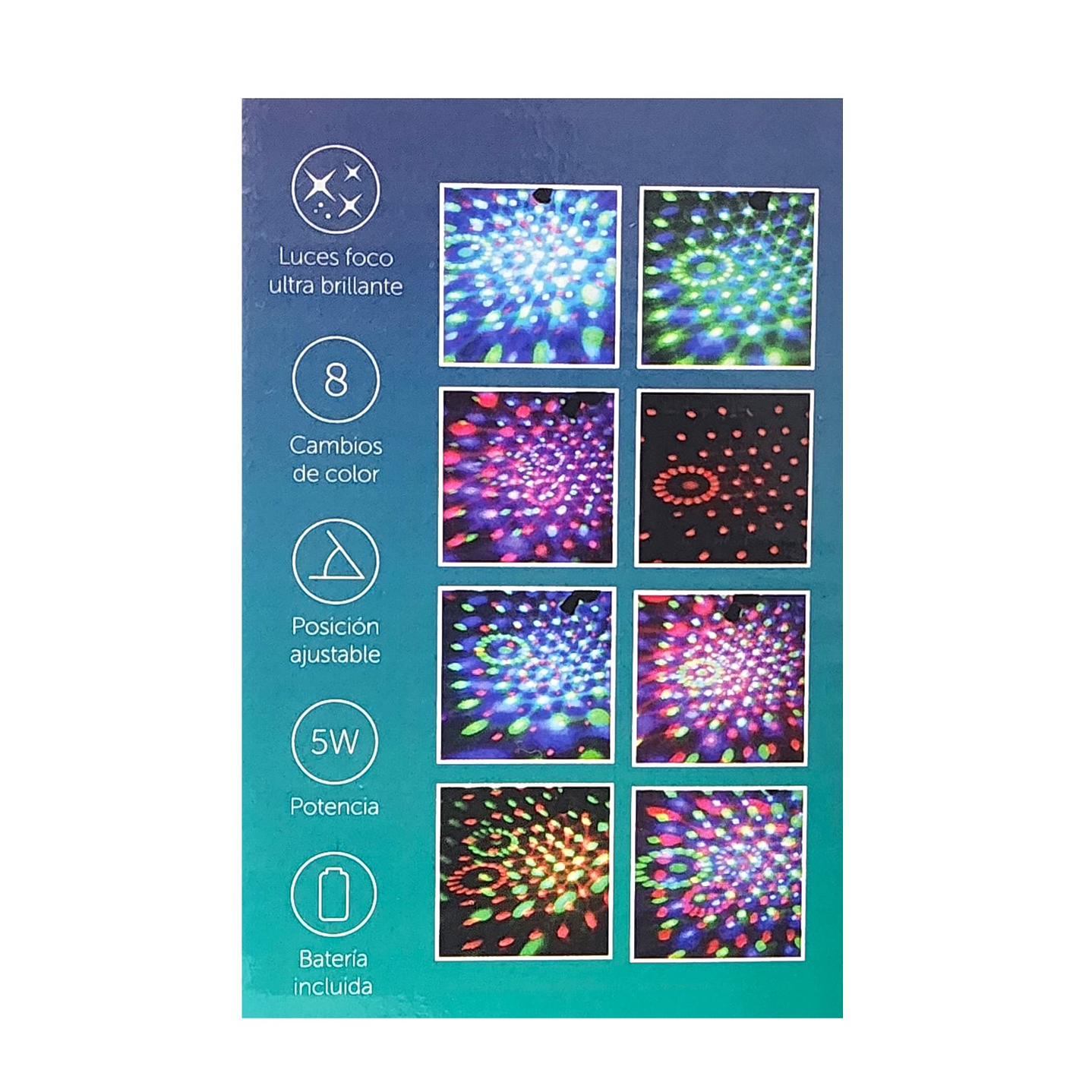 Luz Led Portátil RGB Ventosa 8 Cambios de Luz TL774 Tecnolab 6