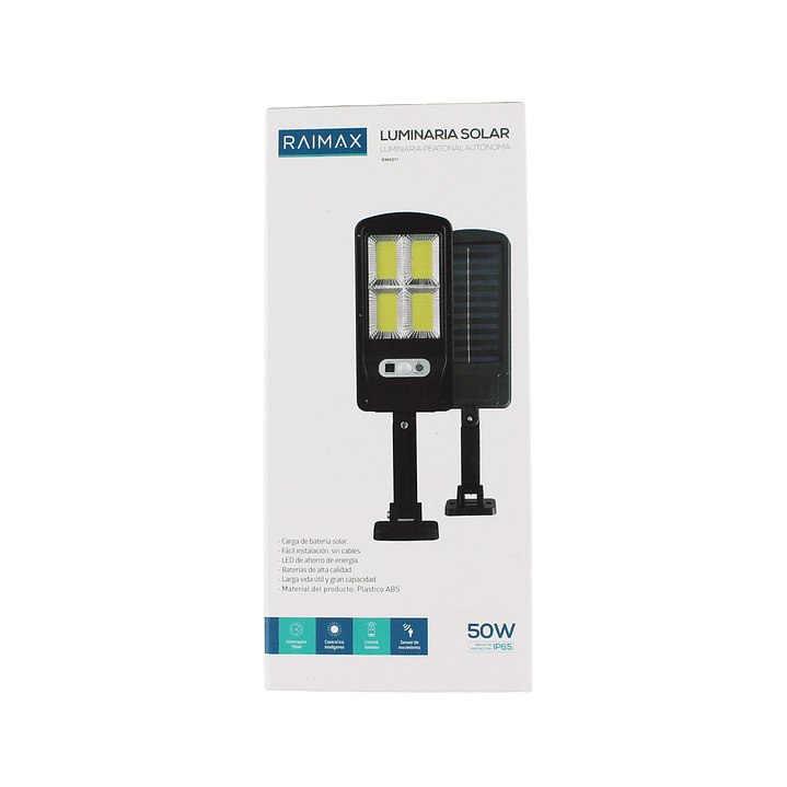 Foco Solar 50W con Sensor 4 Paneles LED IP65 RM0011 Raimax 4