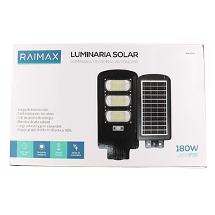 Foco Solar 180W LED IP65 con Sensor y Control RM0003 Raimax