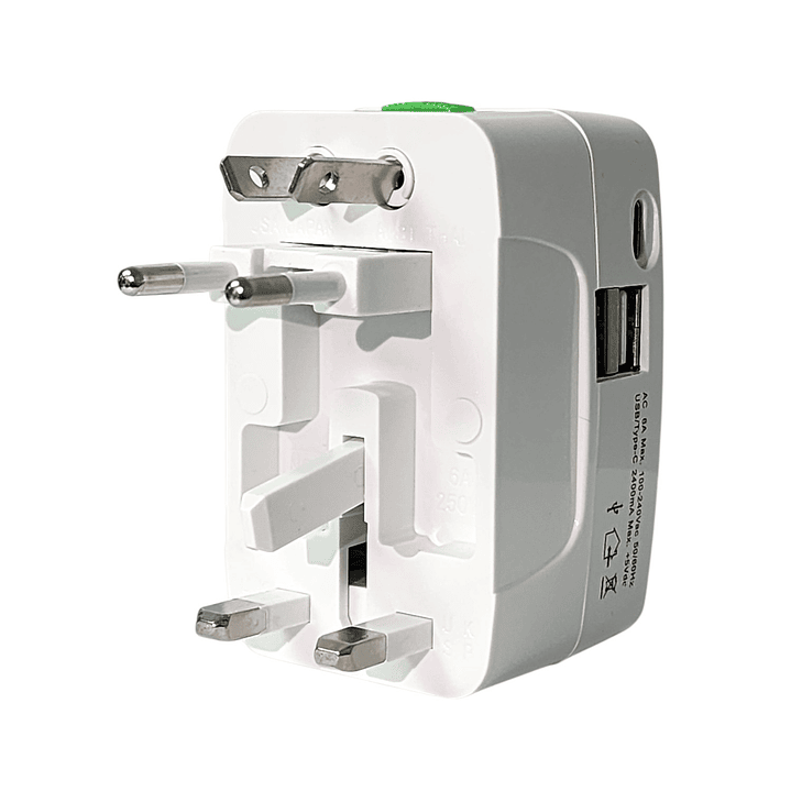 Adaptador Enchufe Universal Viaje VoltWorld TL777 Tecnolab 3