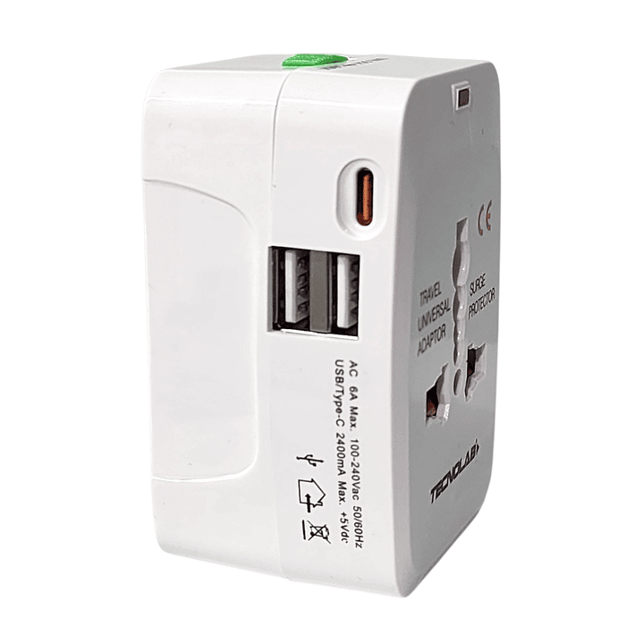 Adaptador Enchufe Universal Viaje VoltWorld TL777 Tecnolab 4