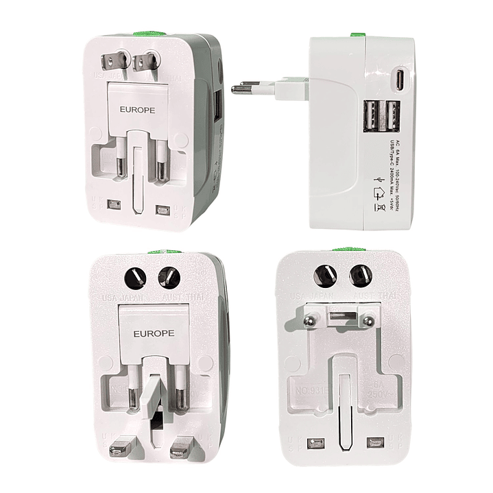 Adaptador Enchufe Universal Viaje VoltWorld TL777 Tecnolab 6