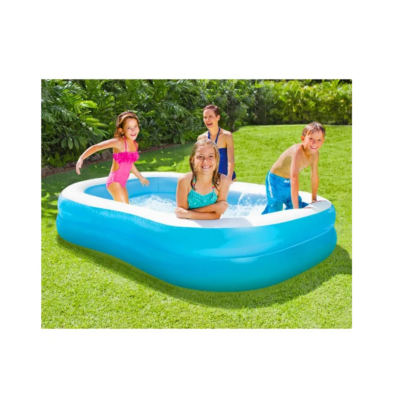 Piscina Inflable Rectangular 201cm 2 Anillos DBG1728 Dblue 2