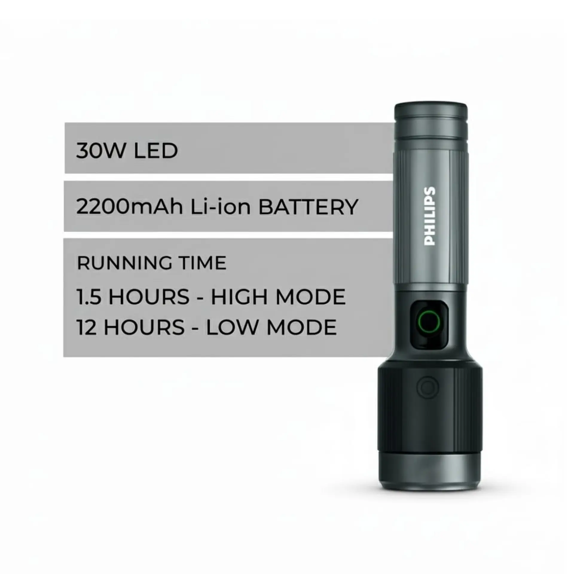 Linterna LED Recargable 30W 1450lm SFL5141 Philips 2