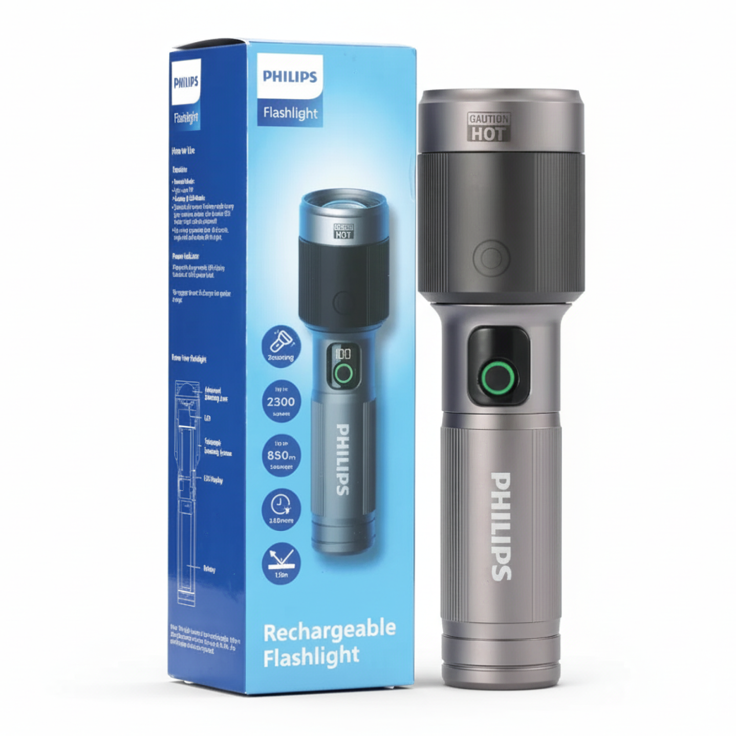 Linterna LED Recargable 2300lm 60W SFL5101 Philips 5