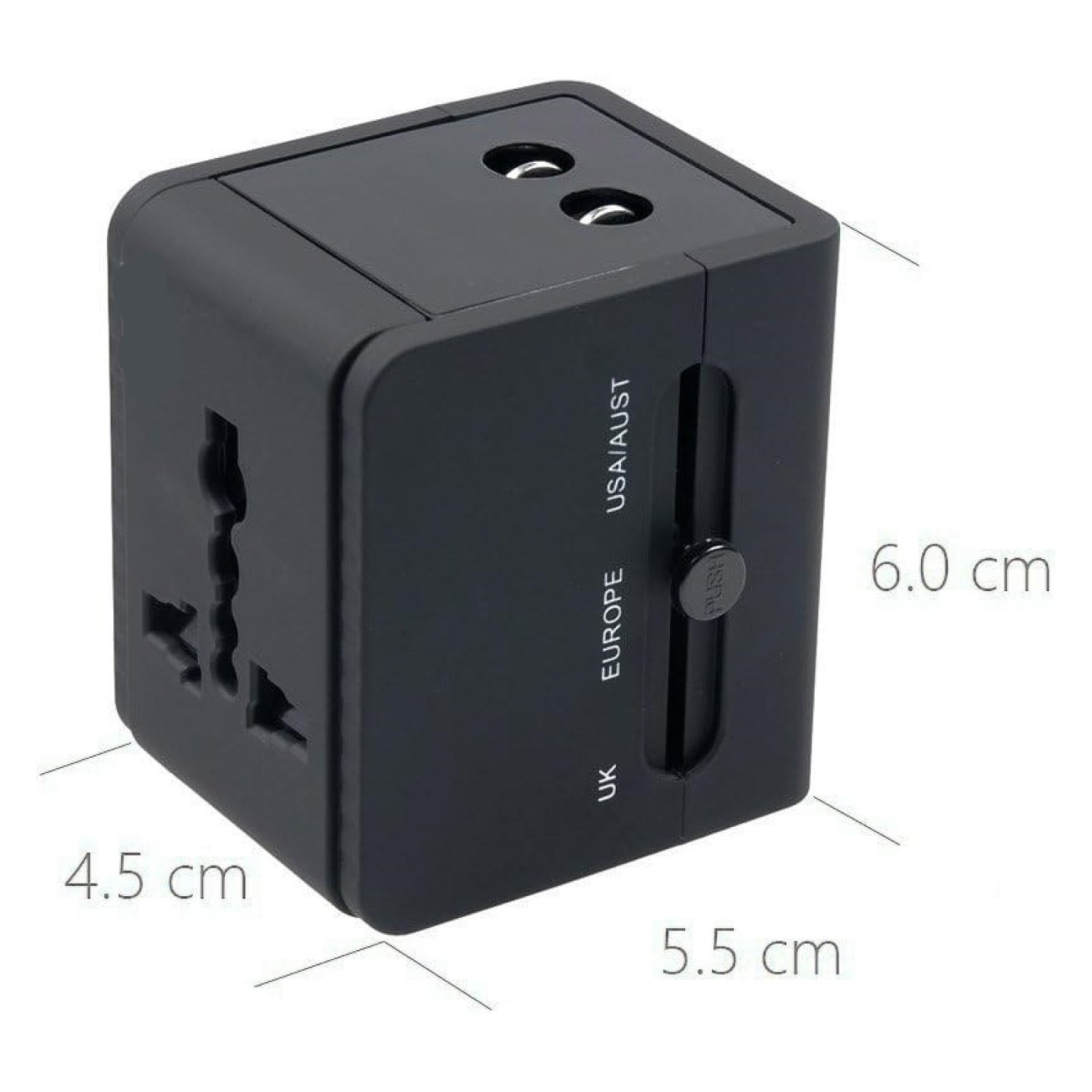 Adaptador Universal De Viaje 2 Usb ProAdaptor TL354 Tecnolab 5