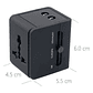 Adaptador Universal De Viaje 2 Usb ProAdaptor TL354 Tecnolab - Miniatura 5