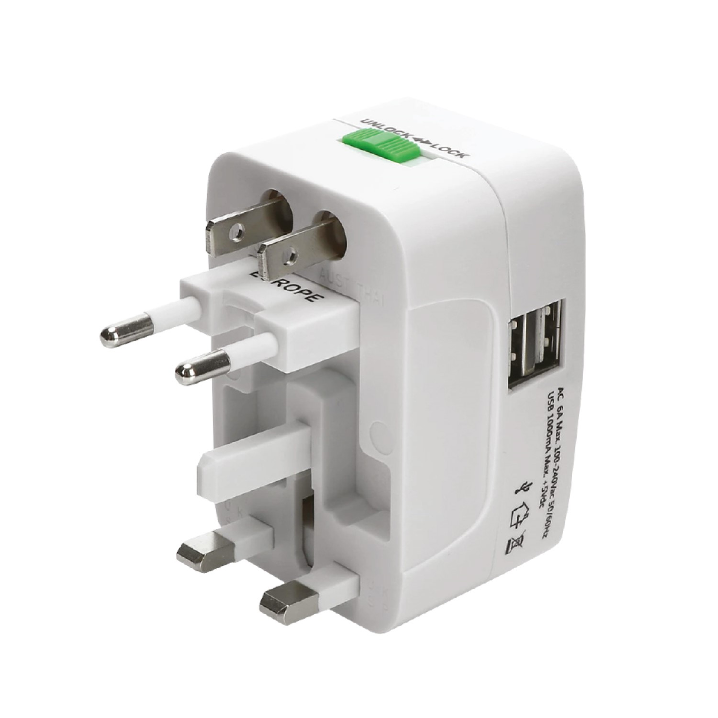 Adaptador Universal De Viaje Voltrek Plus Tl356 Tecnolab 2