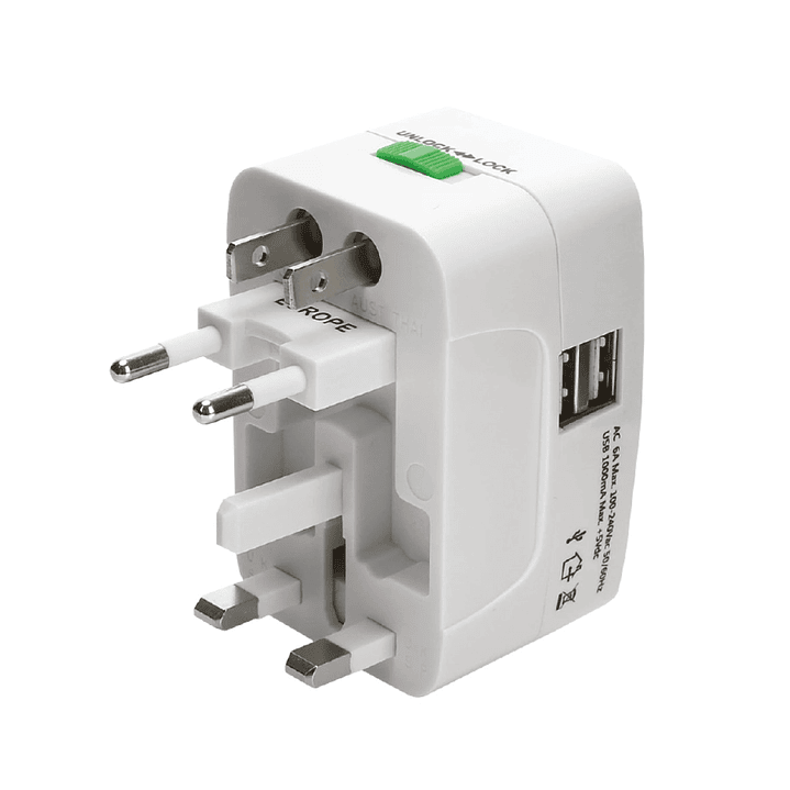 Adaptador Universal De Viaje Voltrek Plus Tl356 Tecnolab 2