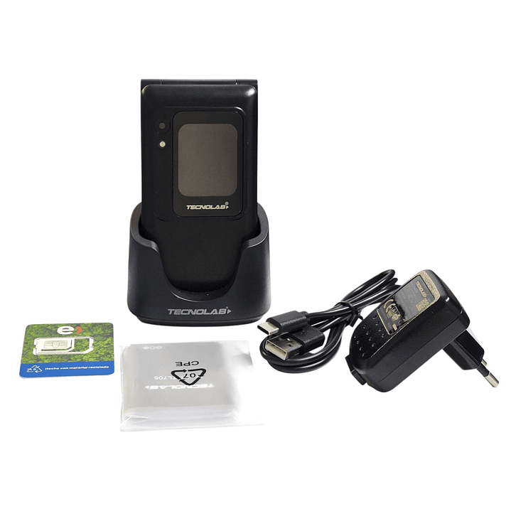 Celular Senior 4G Doble Pantalla BT TL705BK Tecnolab Negro 4