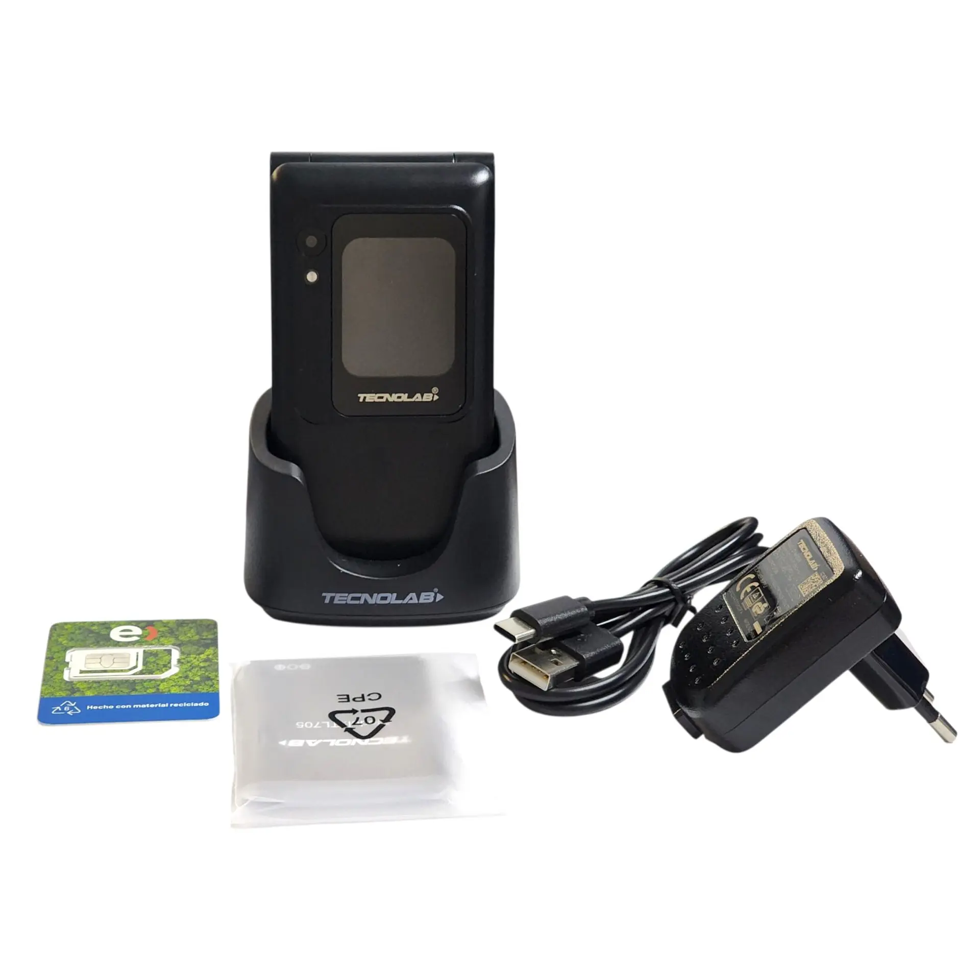 Celular Senior 4G Doble Pantalla BT TL705BK Tecnolab Negro 4