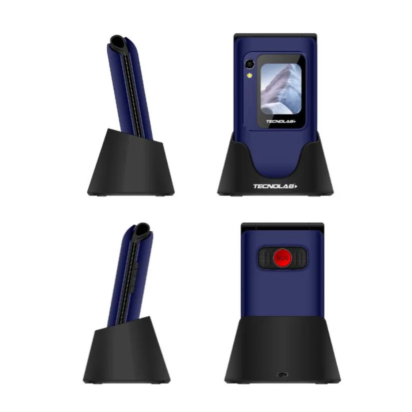 Celular Senior 4G Doble Pantalla BT TL705BL Tecnolab Azul 2