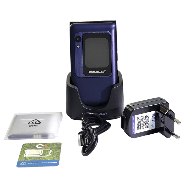 Celular Senior 4G Doble Pantalla BT TL705BL Tecnolab Azul 3