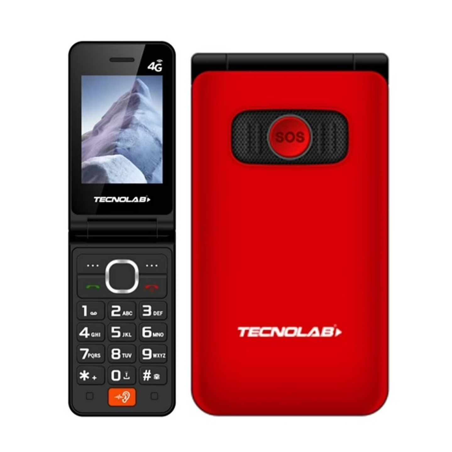 Celular Senior 4G Doble Pantalla BT TL705R Tecnolab Rojo 8