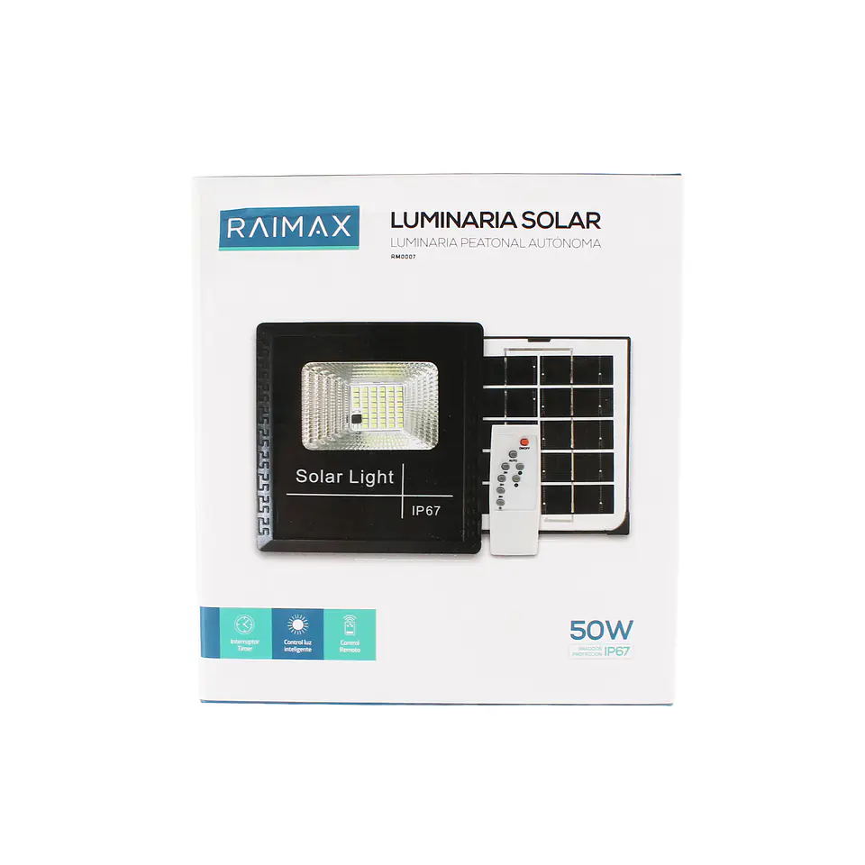 Reflector Solar 50W LED IP67 Sensor y Control RM0007 Raimax 8
