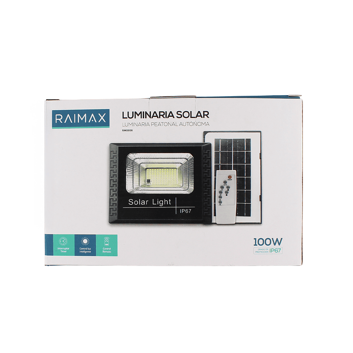 Reflector Solar 100W LED IP67 Sensor y Control RM0008 Raimax 8