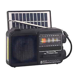 Radio Portátil Solar AM FM SW LED 15W TL653BK Tecnolab Negro