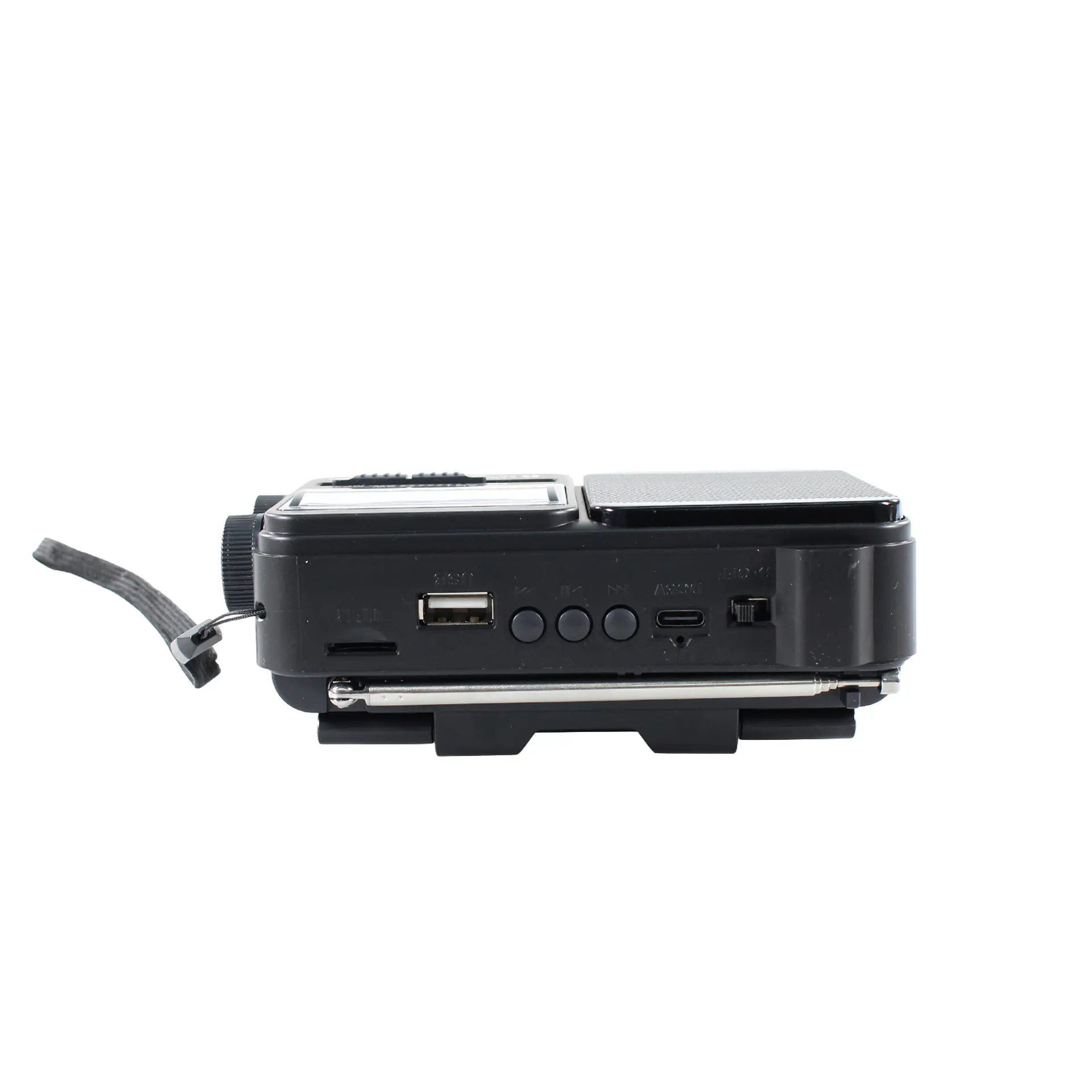 Radio Portátil Solar AM FM SW LED 15W TL653BK Tecnolab Negro 2