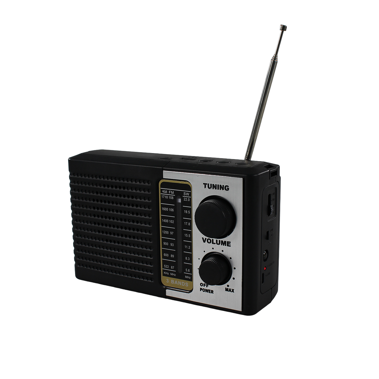 Radio Portátil solar AM FM SW 15W LED y USB TL636 Tecnolab 3