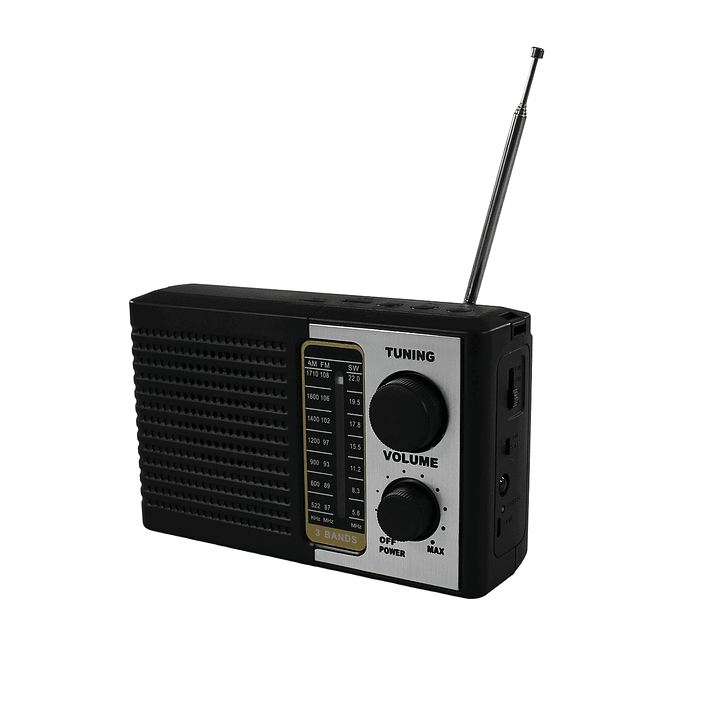 Radio Portátil solar AM FM SW 15W LED y USB TL636 Tecnolab 3