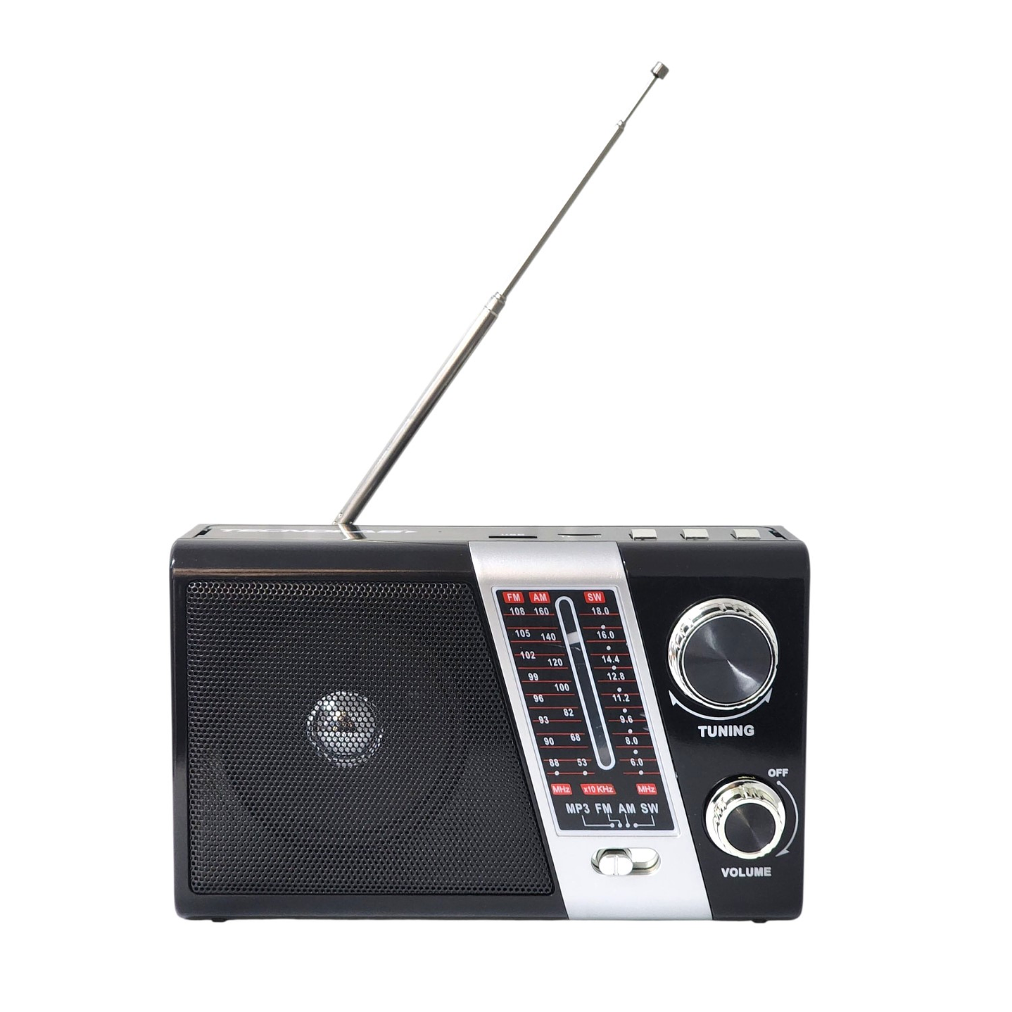 Radio Portátil AM FM SW Solar Band 3 LED USB TL635 Tecnolab 1