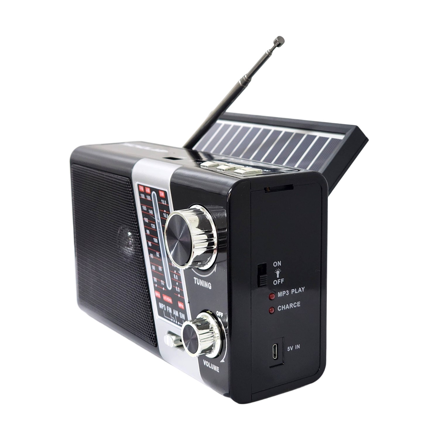 Radio Portátil AM FM SW Solar Band 3 LED USB TL635 Tecnolab 3