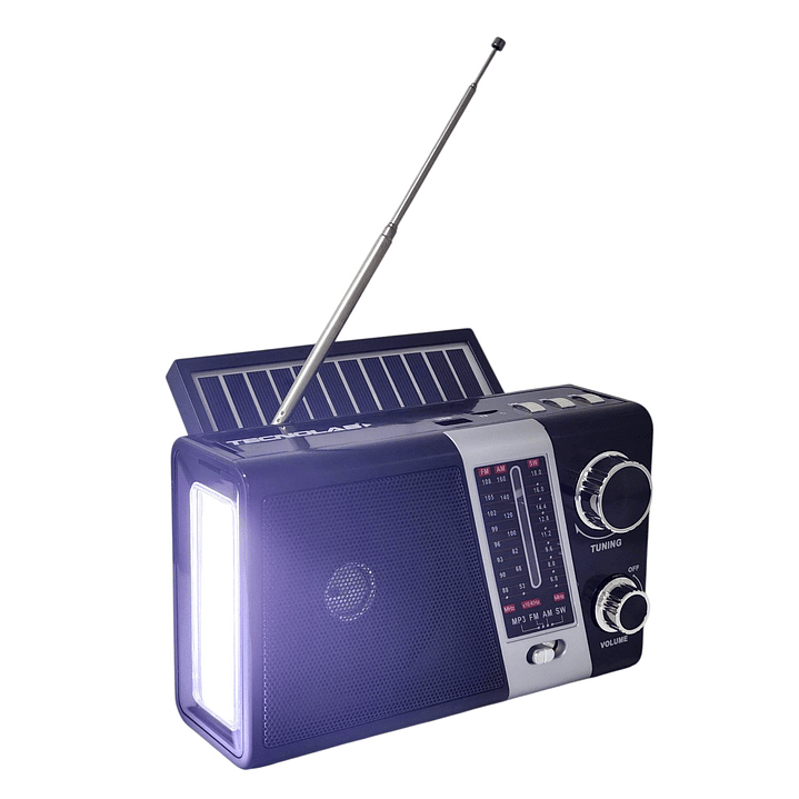 Radio Portátil AM FM SW Solar Band 3 LED USB TL635 Tecnolab 4