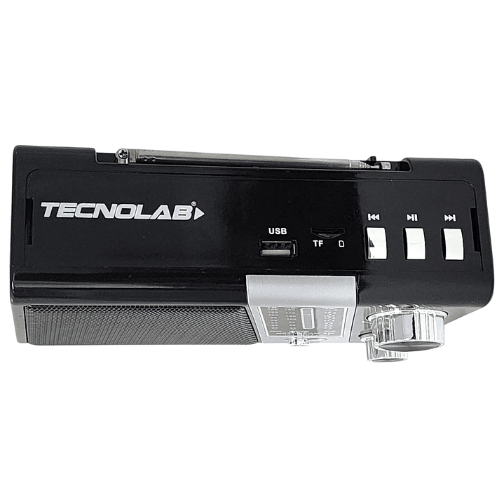 Radio Portátil AM FM SW Solar Band 3 LED USB TL635 Tecnolab 5
