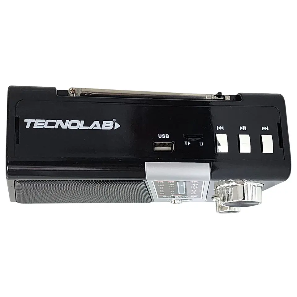 Radio Portátil AM FM SW Solar Band 3 LED USB TL635 Tecnolab 5