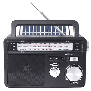 Radio Portátil Solar BT USB LED PowerSun TL637 Tecnolab