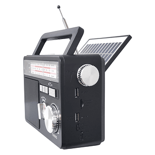 Radio Portátil Solar BT USB LED PowerSun TL637 Tecnolab