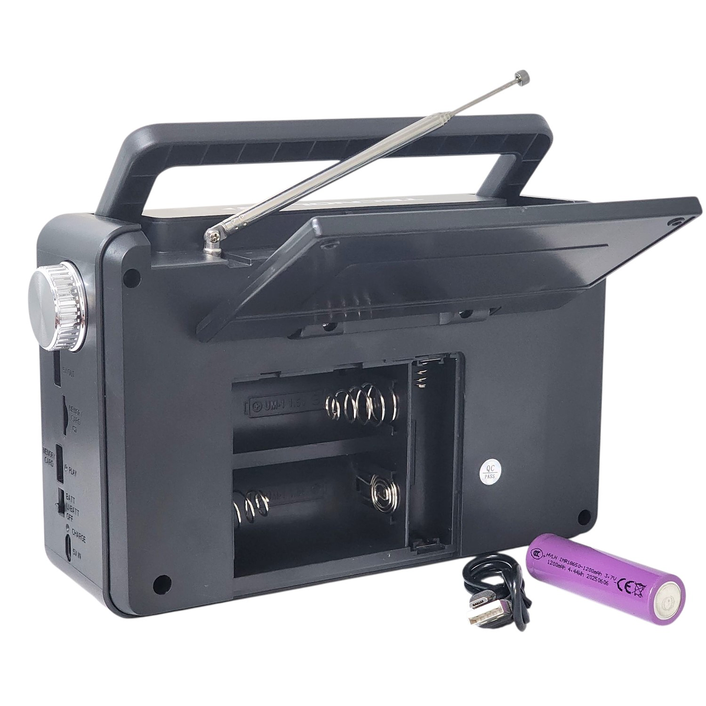 Radio Portátil Solar BT USB LED PowerSun TL637 Tecnolab 4