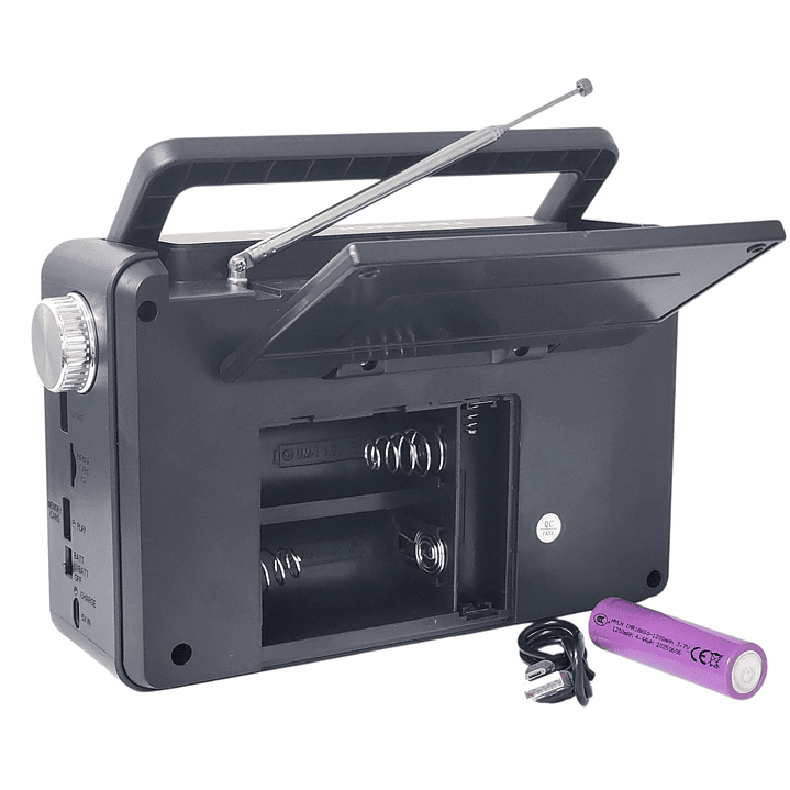 Radio Portátil Solar BT USB LED PowerSun TL637 Tecnolab 4