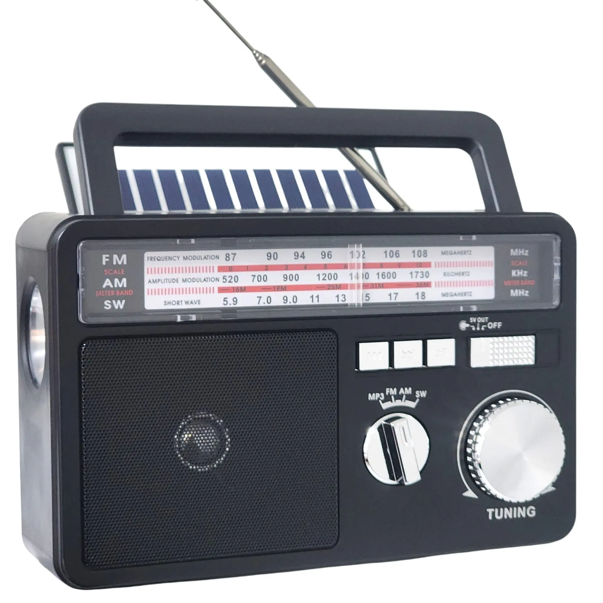 Radio Portátil Solar BT USB LED PowerSun TL637 Tecnolab 6