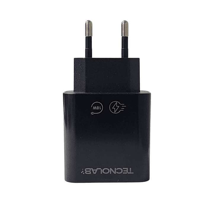 Cargador de Pared 18W QC + Cable USB a LTNG TL466BK Tecnolab 2