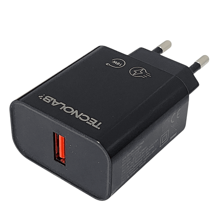 Cargador de Pared 18W QC + Cable USB a LTNG TL466BK Tecnolab 4