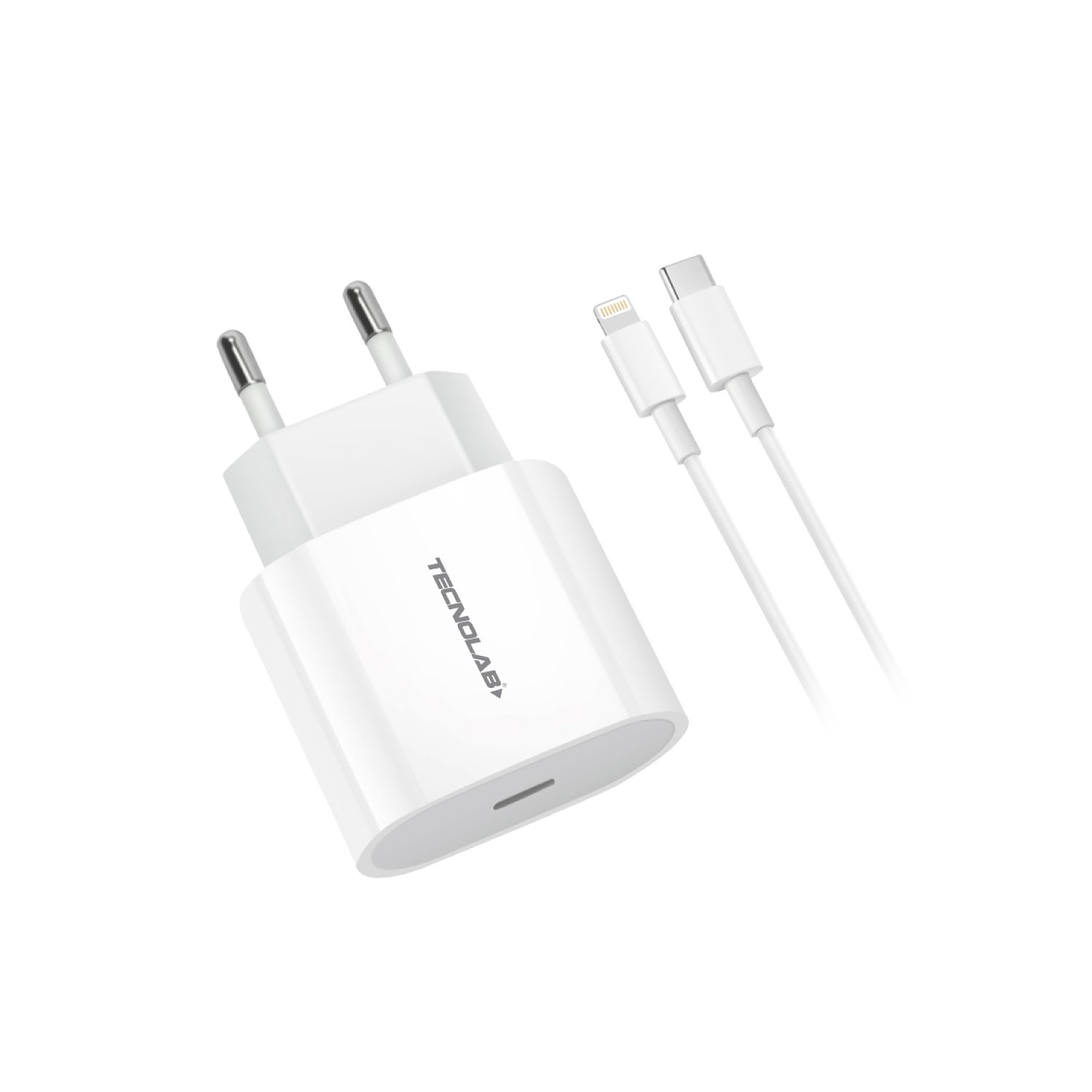 Cargador de Pared 20W + Cable USB-C a LTNG TL465 Tecnolab 1